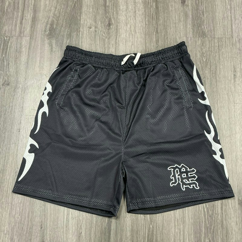 Mixed Emotion Mesh Shorts Black