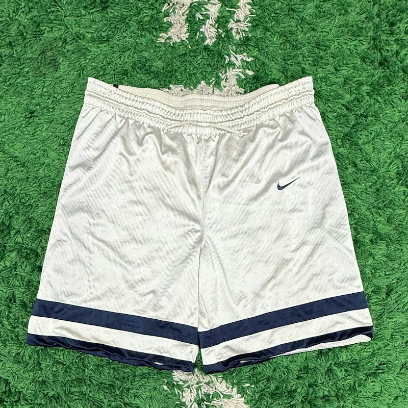Nike Athletic Shorts White Navy