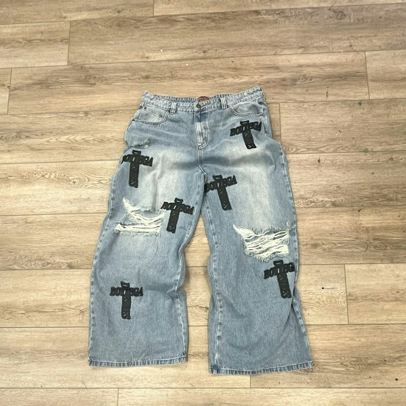 Jeans in denim Bottega Desires Azzurro Chiaro