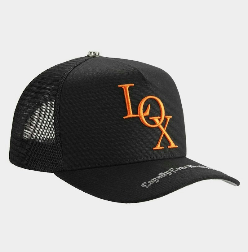 Chrome Hearts LOX Trucker Hat Black/Orange