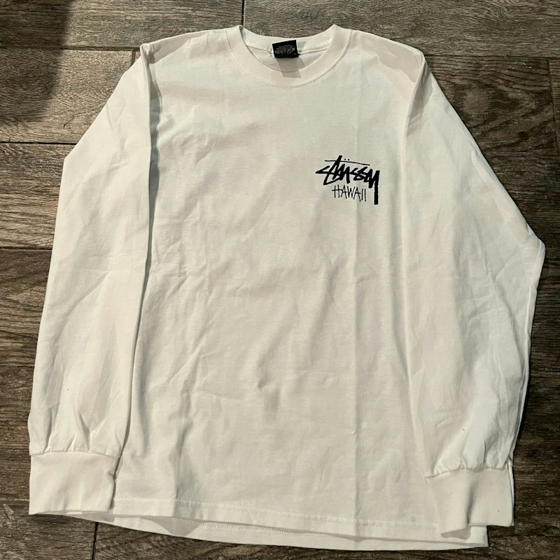 Stüssy Hawaii Long Sleeve T-Shirt White