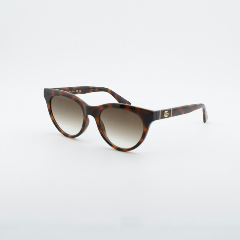 Gucci GG0763S 002 Cat Eye Sonnenbrille Havanna/Braun Gradient