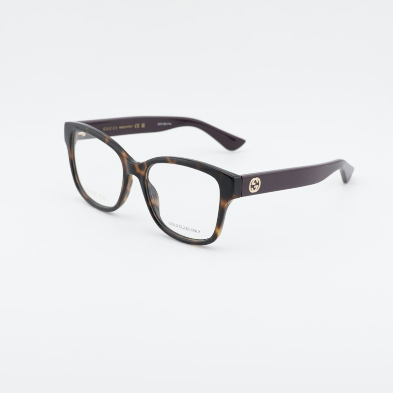Gucci GG1340O 008 Square Eyeglasses 54mm Havana