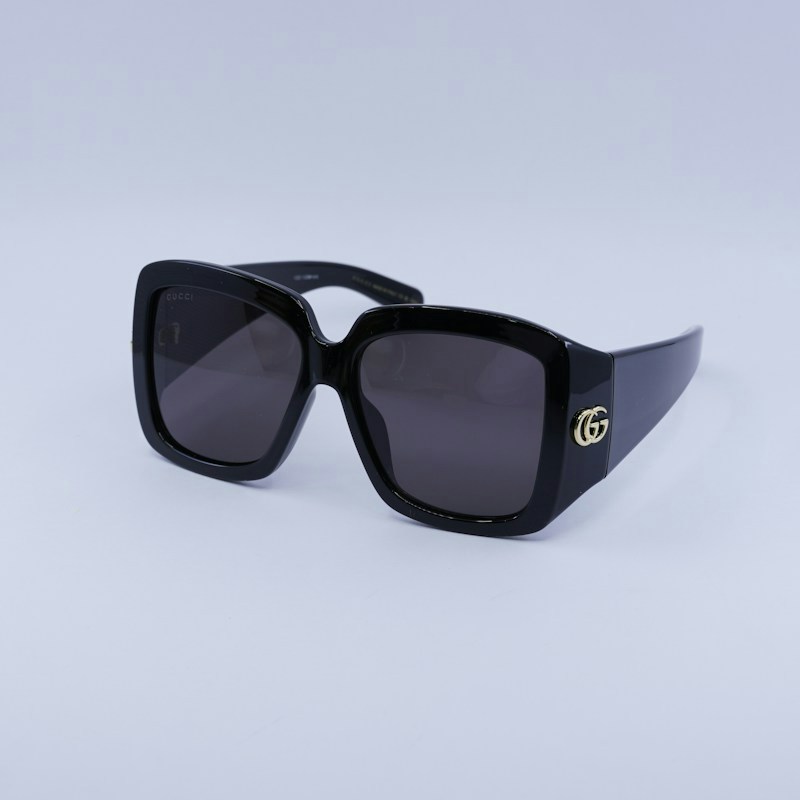 Occhiali da sole quadrati Gucci GG1402SA 001 Nero/Grigio