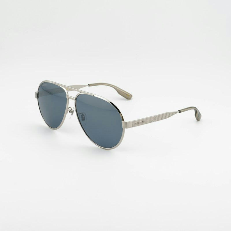 Occhiali da sole Gucci GG1513S Aviator argento/fumo con specchio argentato