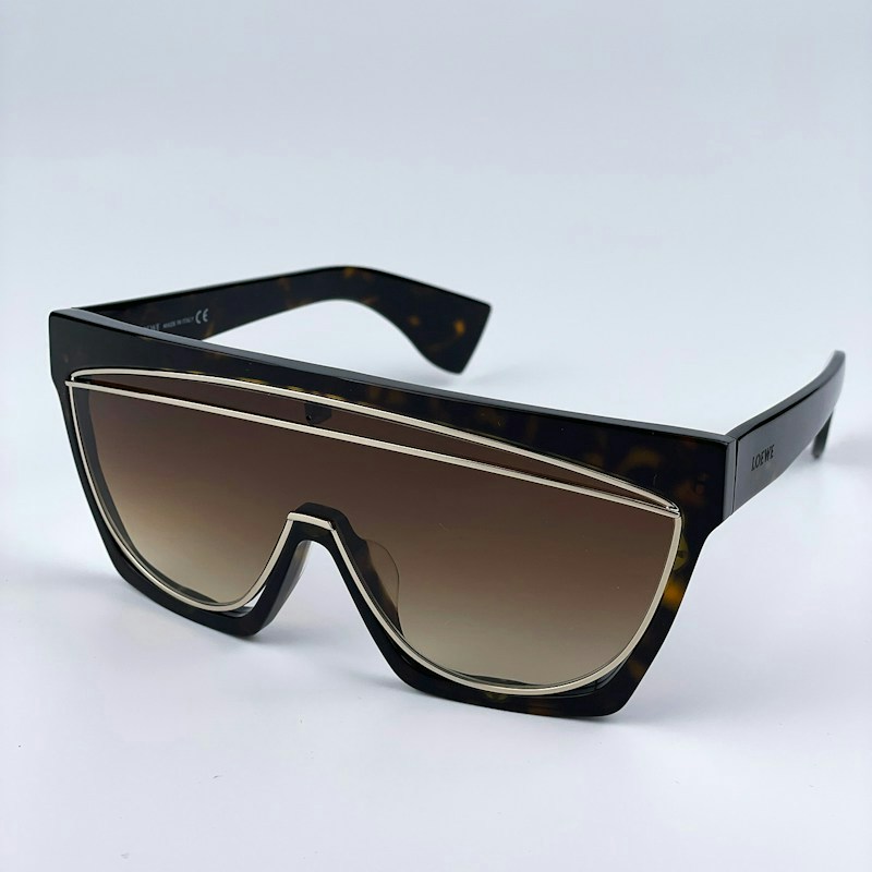 Lunettes de soleil Loewe FILIPA Mask Shiny Dark Havana Gradient Brown Shield