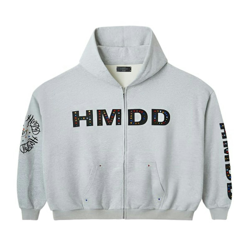 HMDD Zip-Up Hoodie Grey