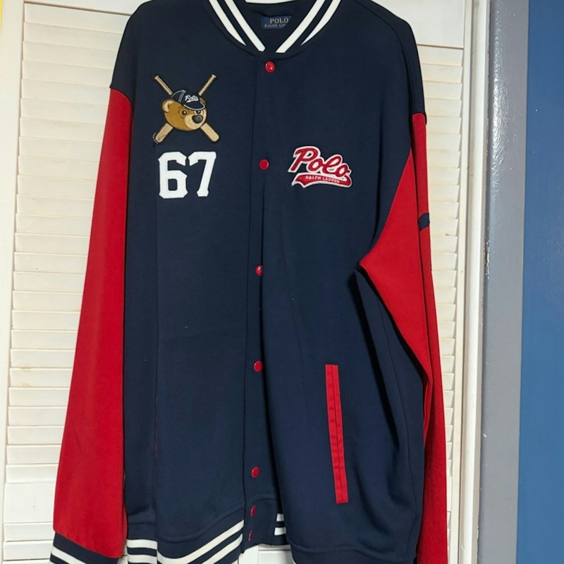 Polo Ralph Lauren Full-Zip Jacket Navy Red