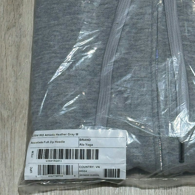 Alo Yoga Accolade Full Zip Hoodie Heather Grey