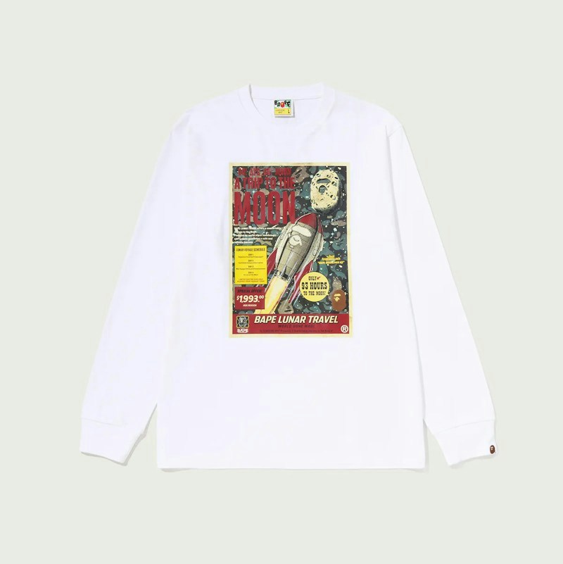 BAPE Lunar Travel Poster LS Tee