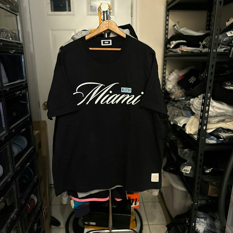 Maglietta con logo Kith Miami Script nera
