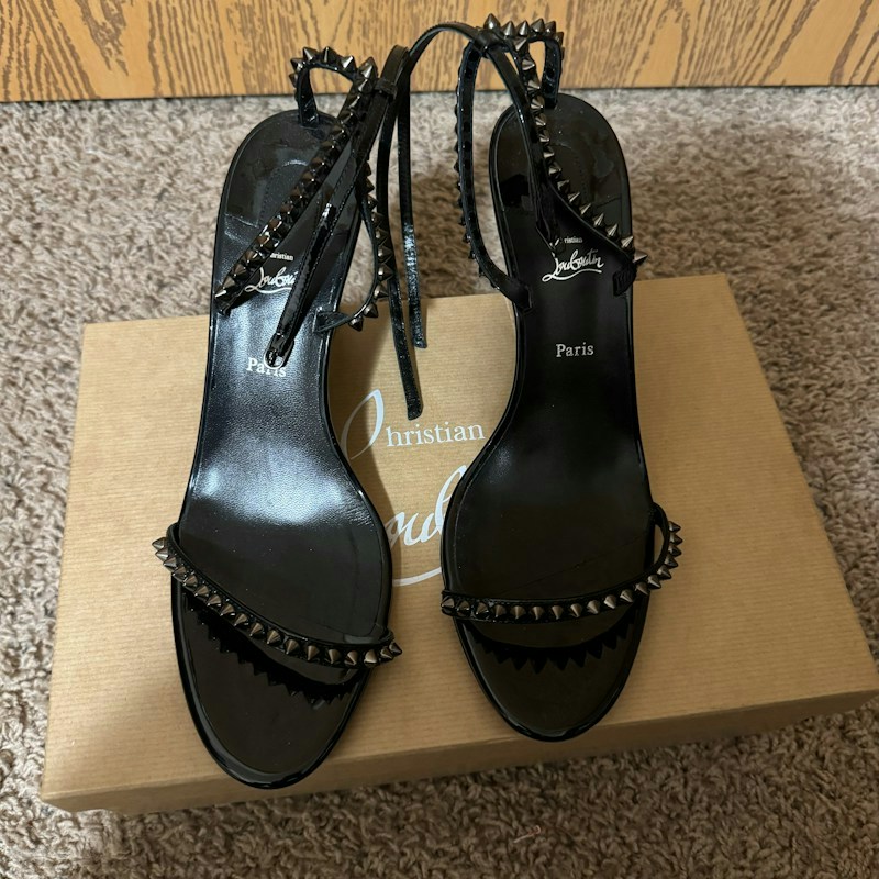 Christian Louboutin So Me Spike Wedges Black (Women's)