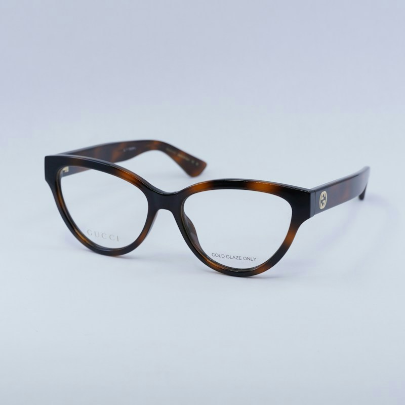Gucci GG1581O 002 Cat Eye Eyeglasses Havana