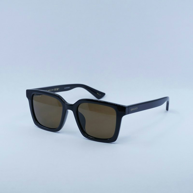 Gucci GG1582SK 004 Square Sunglasses Black/Brown Polarized