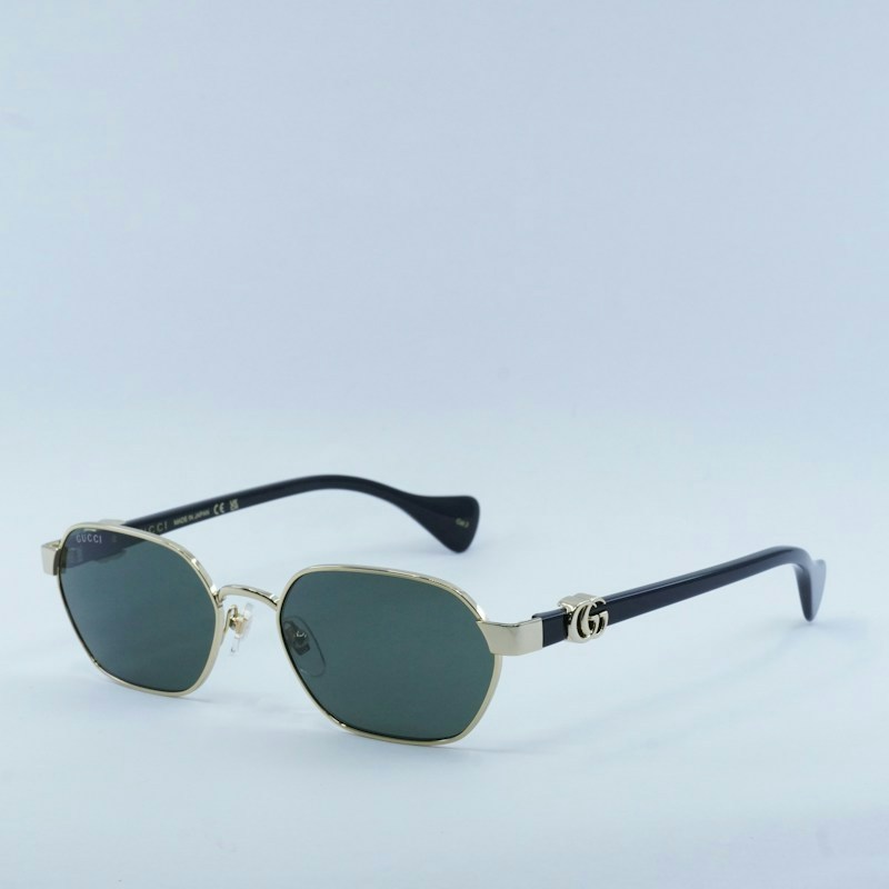 Lunettes de soleil ovales Gucci GG1593S 001 Endura doré/gris