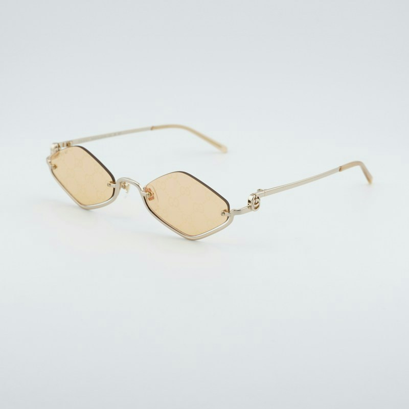 Gucci GG1604S 004 Geometric Sunglasses Gold