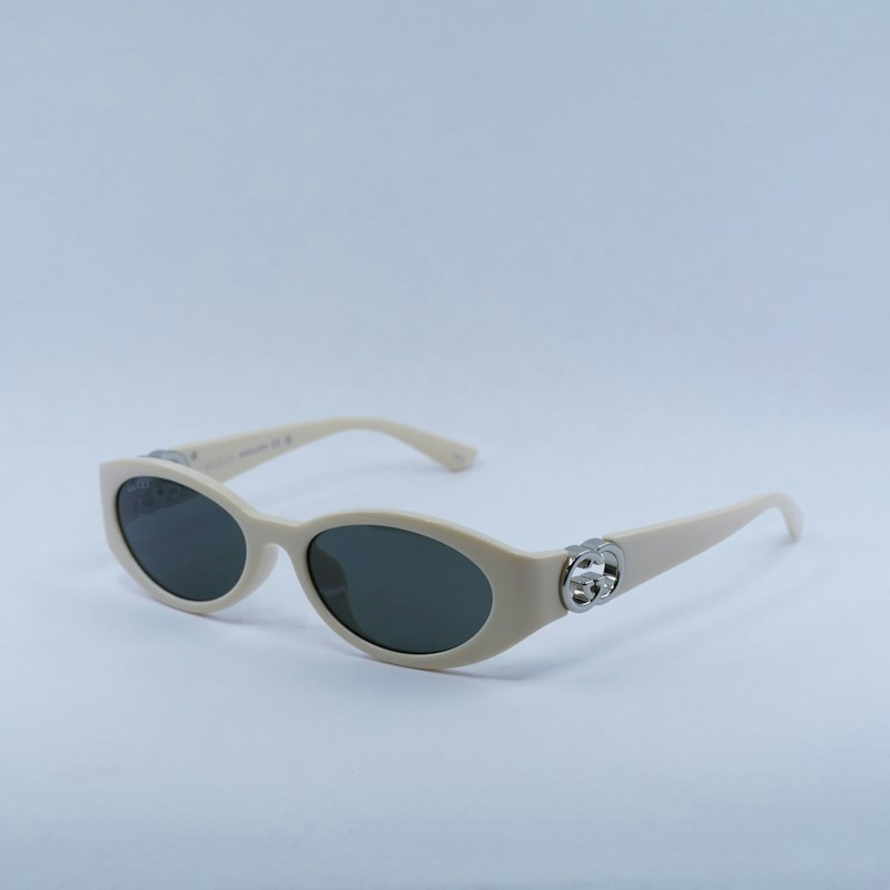 Gucci Oval Sunglasses GG1662SA 004 Ivory Grey