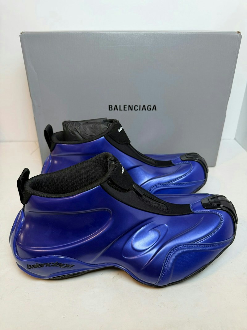 Balenciaga Basketball Sneaker Blue Metallic
