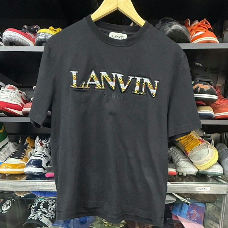 Lanvin Embroidered Logo T-Shirt Black