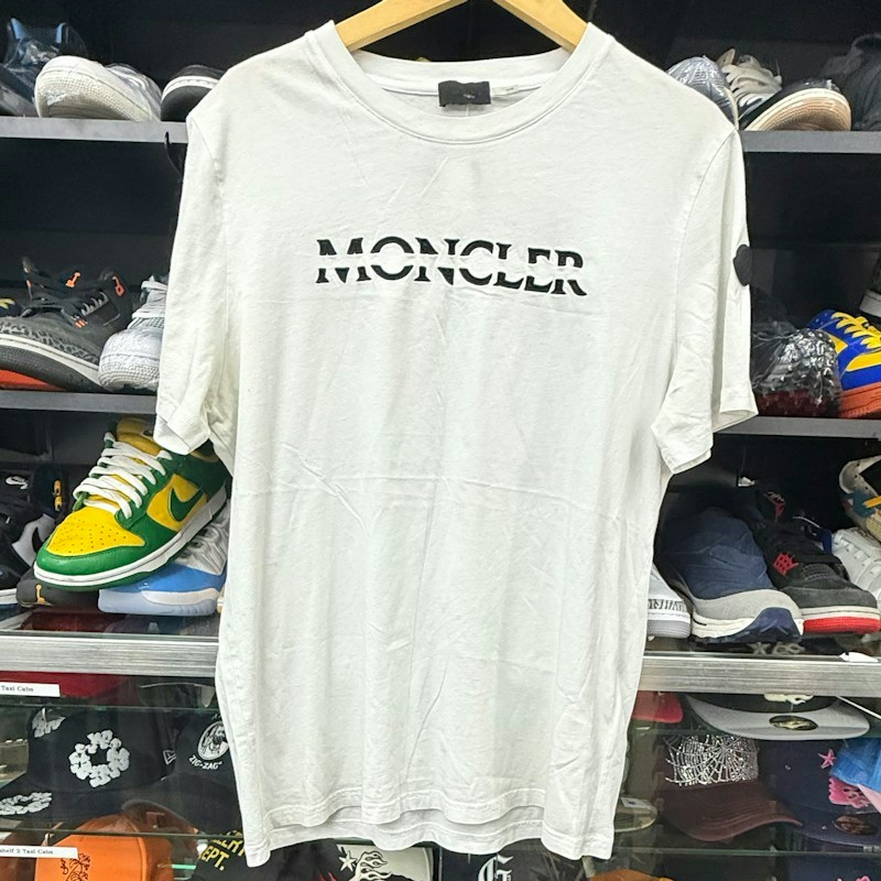 T-shirt Moncler con logo frontale bianca