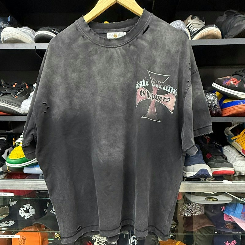 Valley Dream Choppers T-Shirt mit Kreuzmuster Schwarz