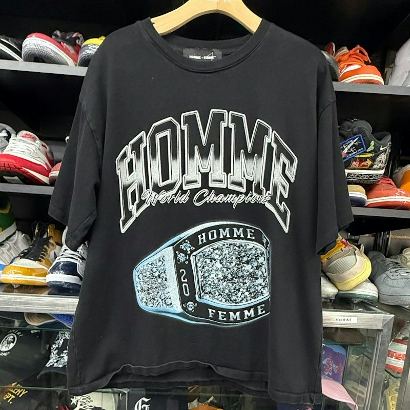 T-shirt Champion du Monde Homme + Femme noir