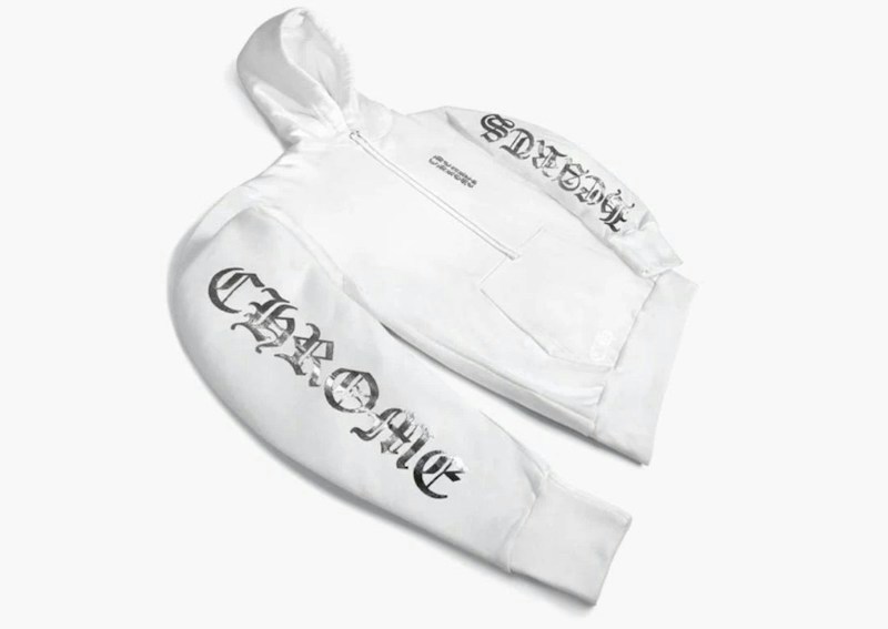 Chrome Hearts Foil Print Hoodie White