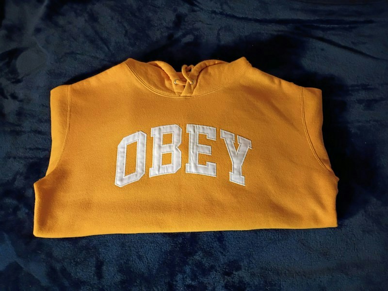 Obey Pullover Hooded Sweatshirt Yellow