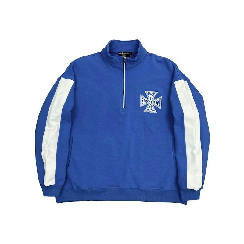 Mixed Emotion Quarter Zip Sweatshirt Blue
