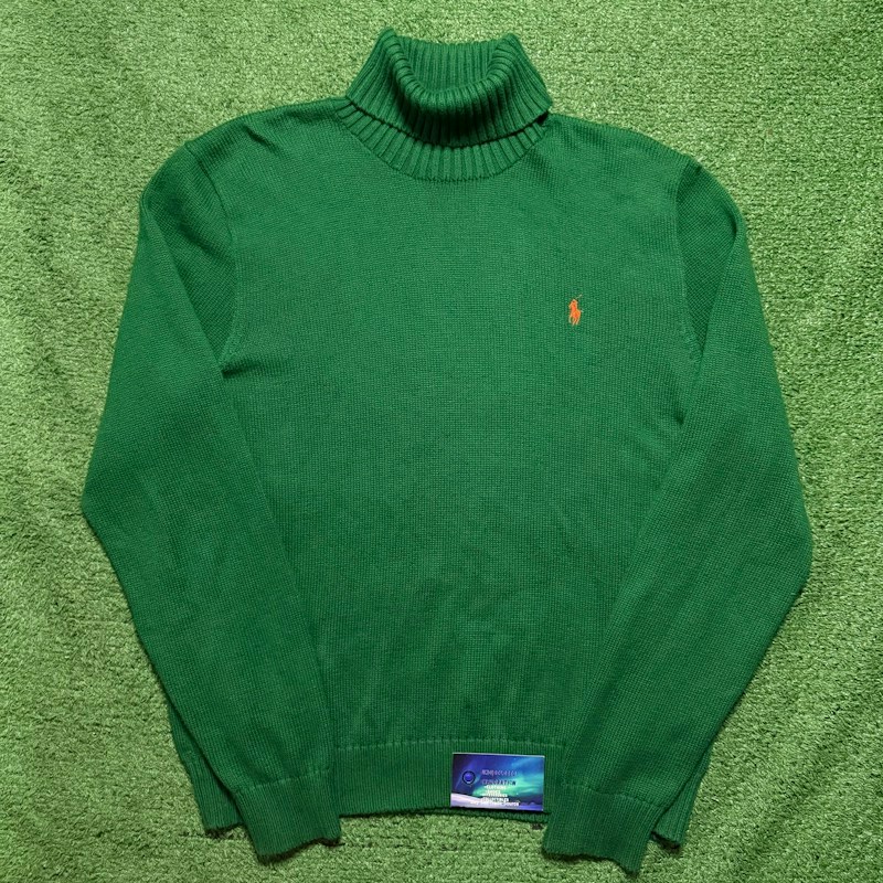 Polo by Ralph Lauren Vintage Y2K Turtleneck Sweater Green