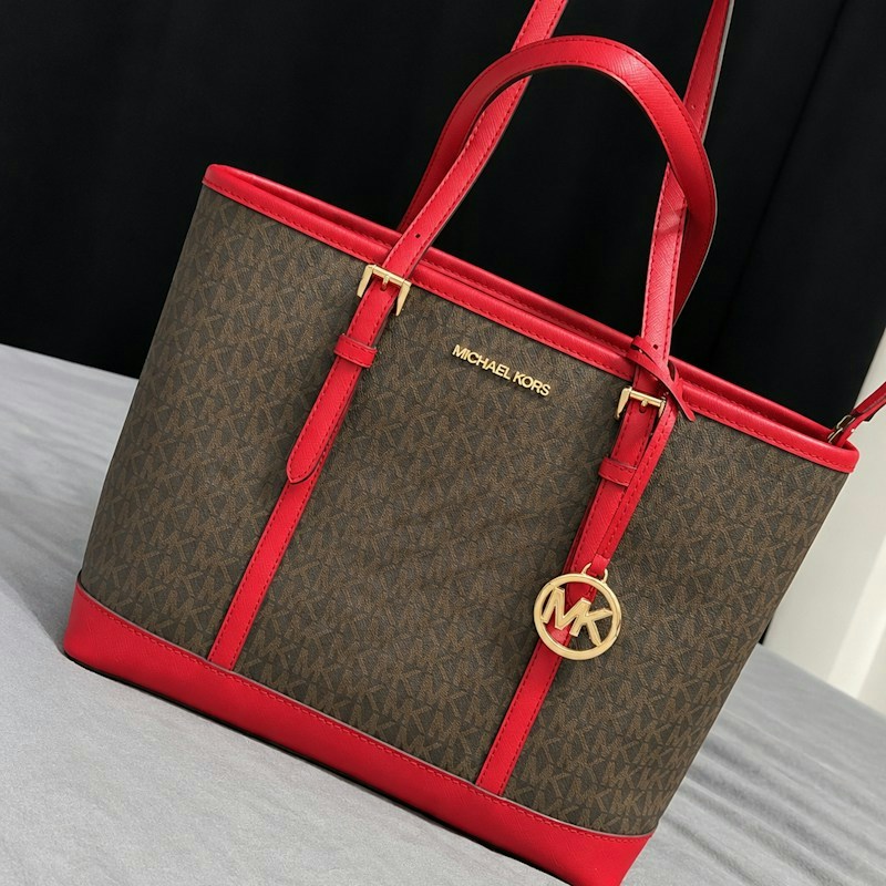 Michael Kors Tote Bag Brown Red