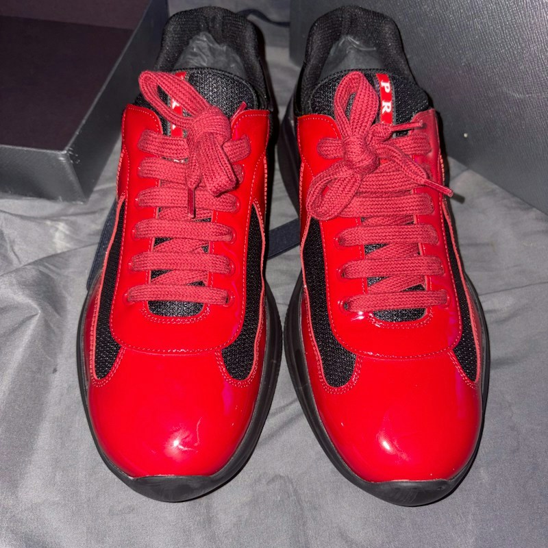 Prada America's Cup Sneaker Black Red