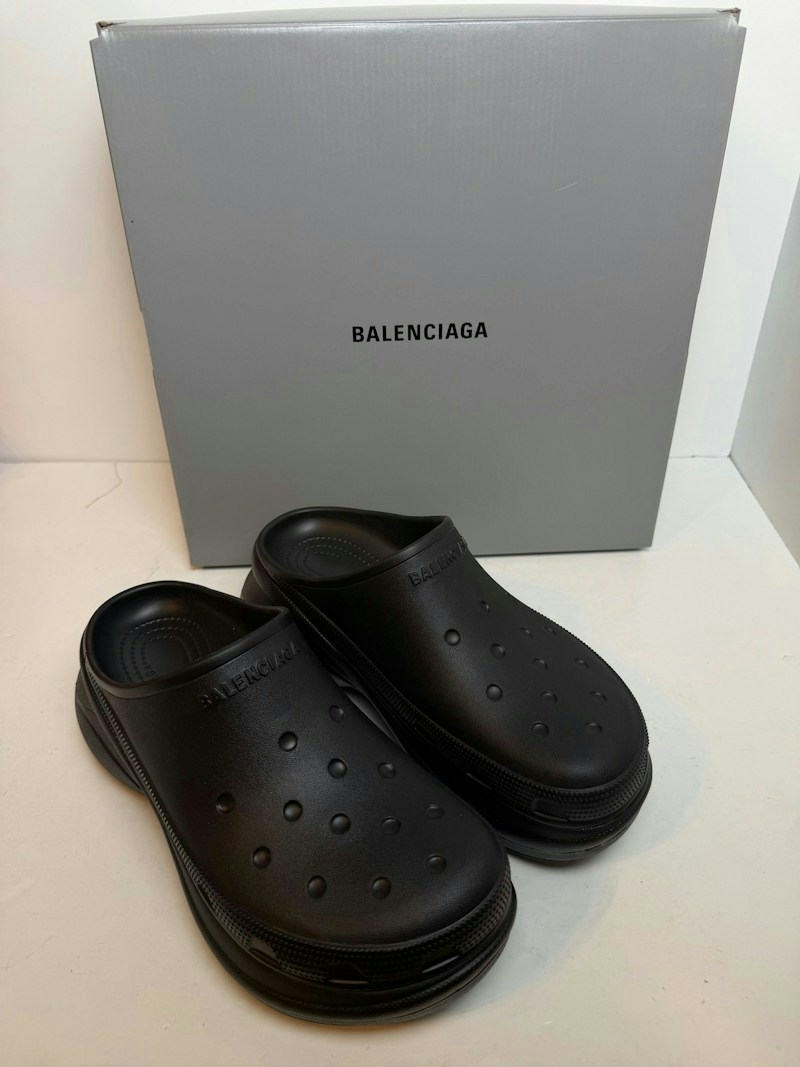 Balenciaga Croc Sandal Black Clogs