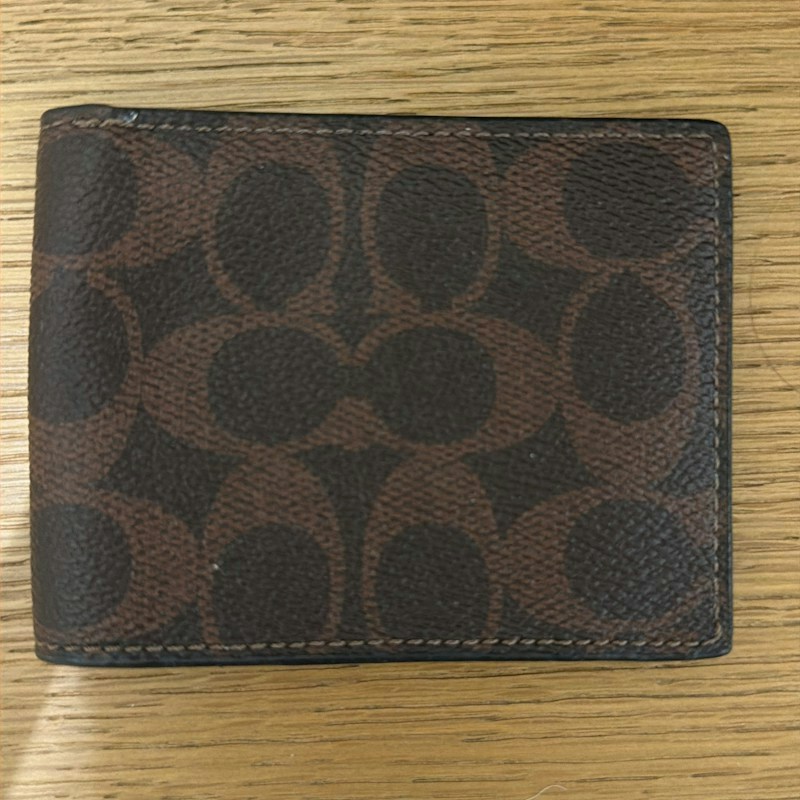 Coach Signature Card Wallet Brown