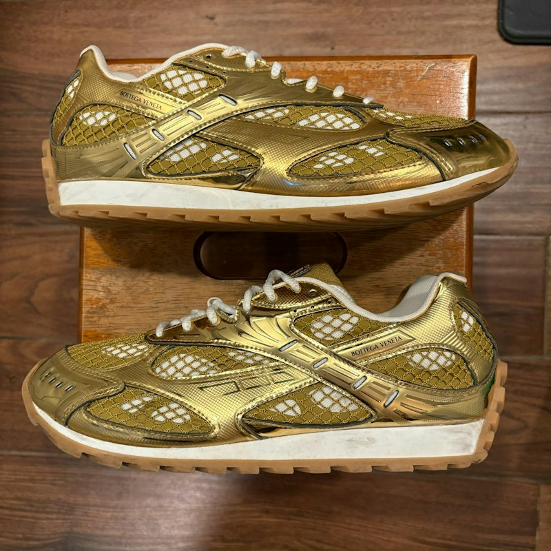 Bottega Veneta Orbit Gold White