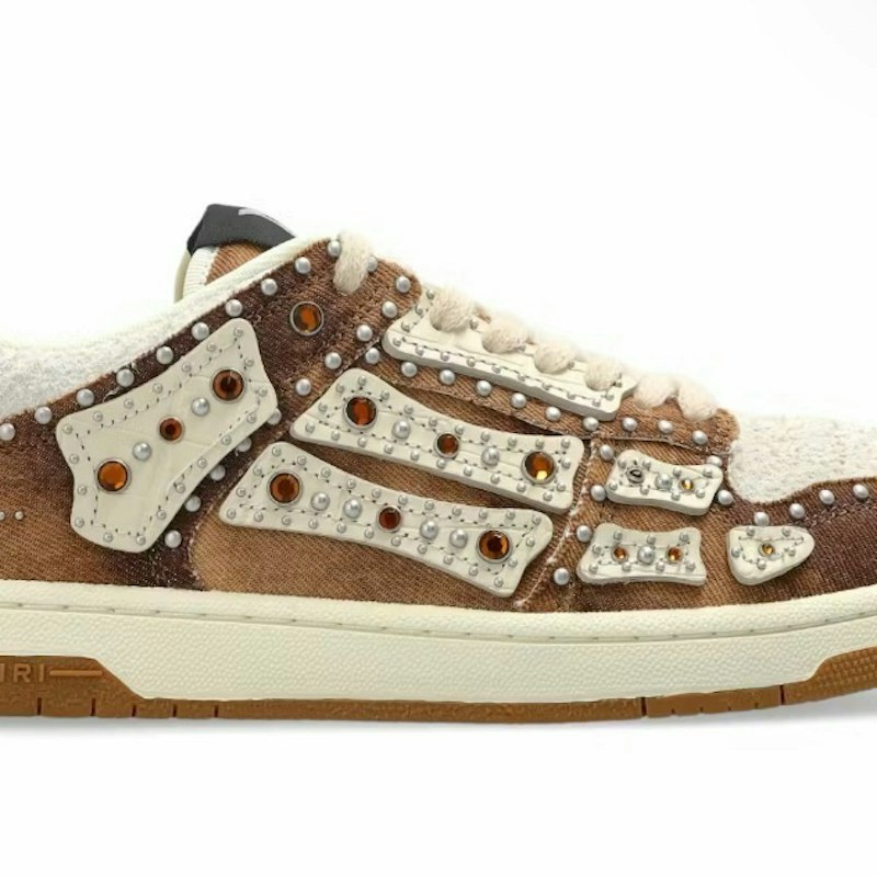 Amiri Bone Runner Crystal Studded Brown