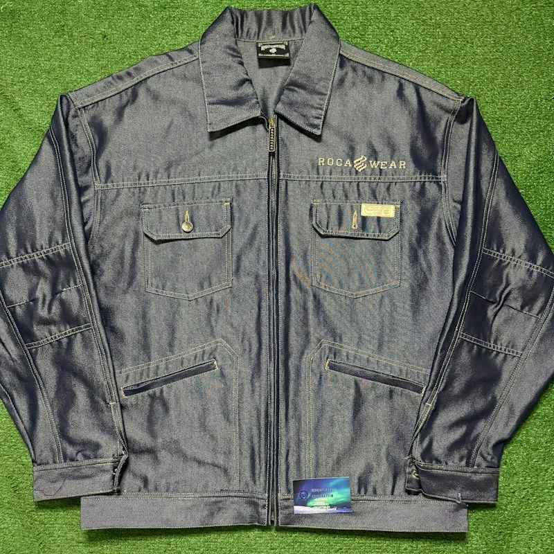 Rocawear Vintage Waxed Denim Jacket Blue