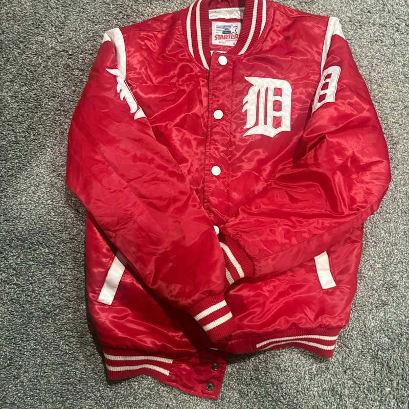 Giacca Starter Detroit Tigers Satin Rossa