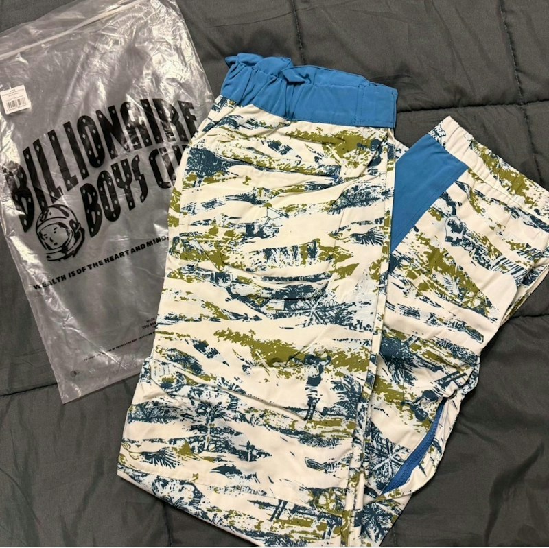 Billionaire Boys Club - Pantaloni sportivi con zip integrale, colore: bianco mimetico