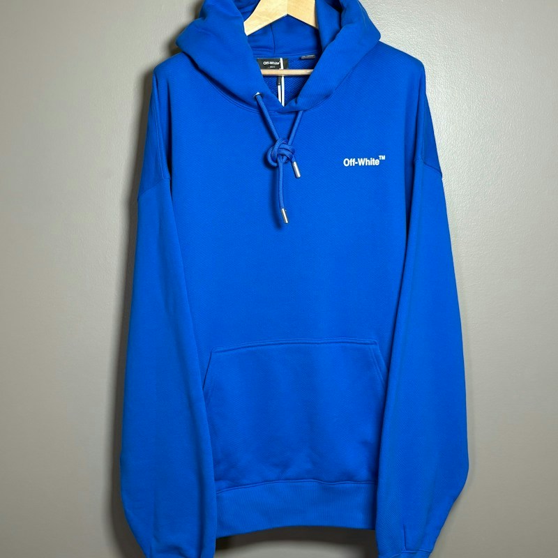 Off-White Hooded Sweatshirt Blue