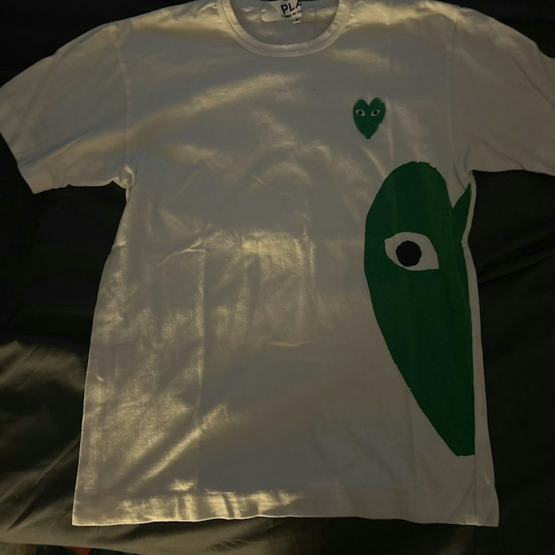Comme des Garçons Play Heart Logo T-Shirt White Green