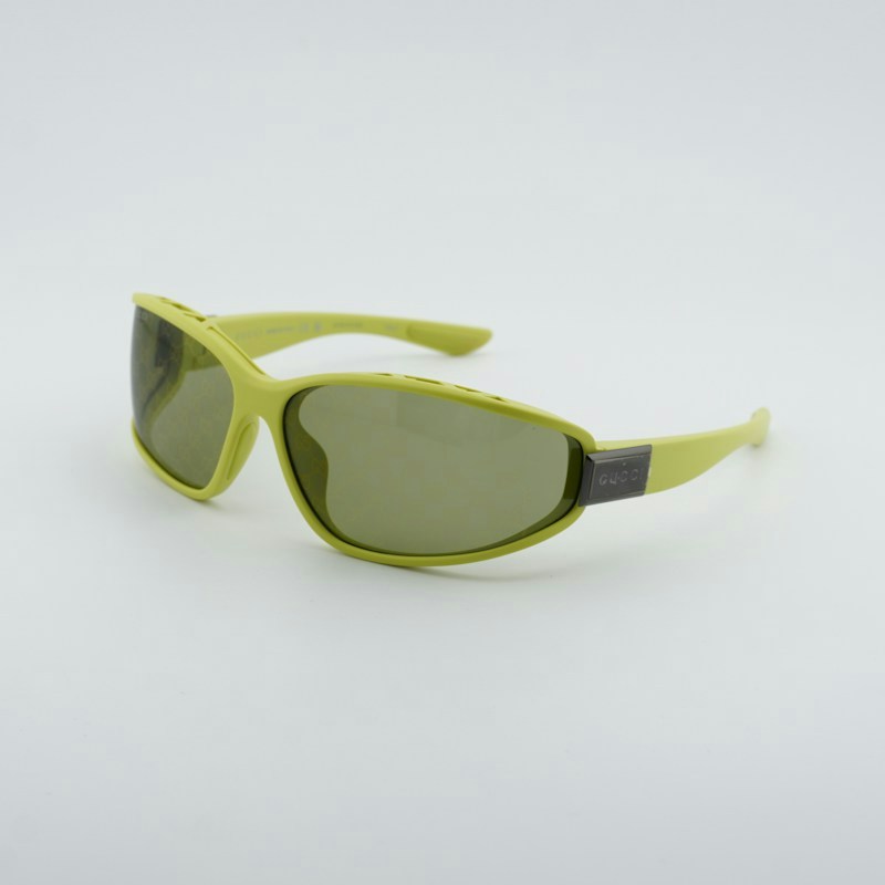 Gucci GG2011S 002 Geometric Sunglasses Acid Green