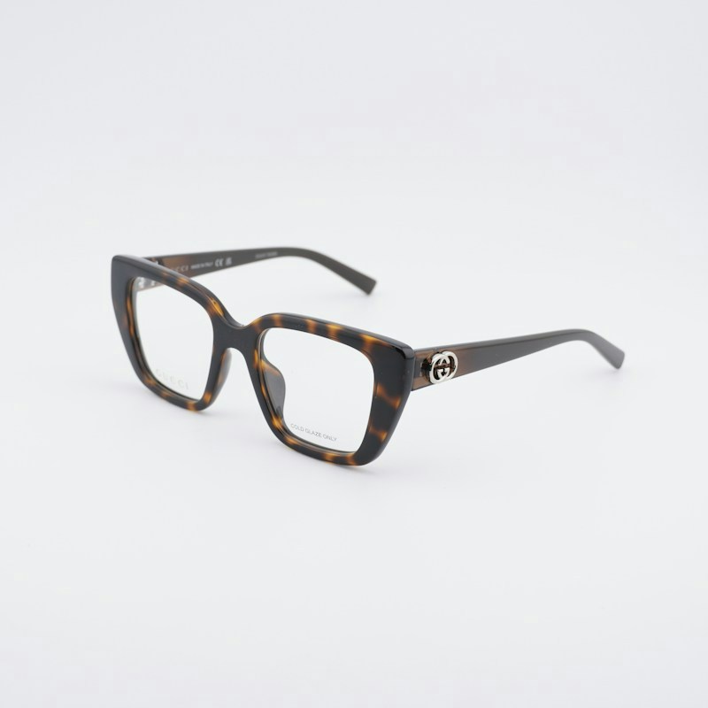 Gucci GG2028O 002 Quadratische Brille Braun Havanna 50mm