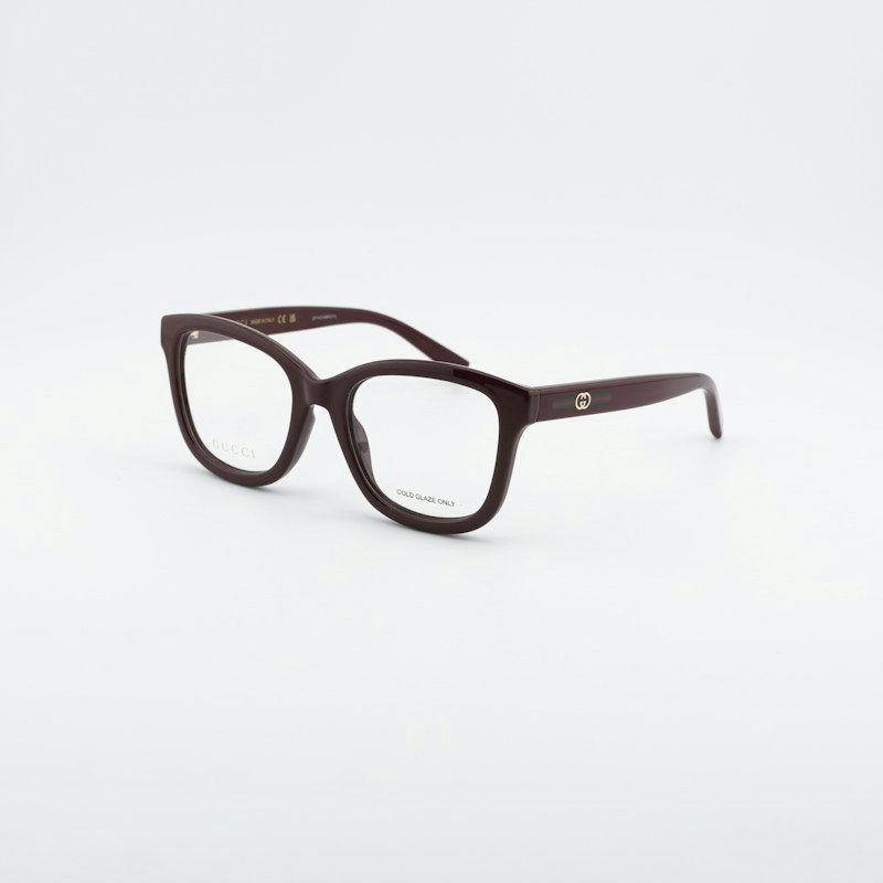 Gucci GG2104O 003 Quadratische Brille Burgunderrot