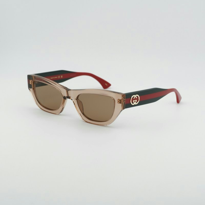 Occhiali da sole Gucci GG2116S 004 Cat Eye marrone trasparente/marrone