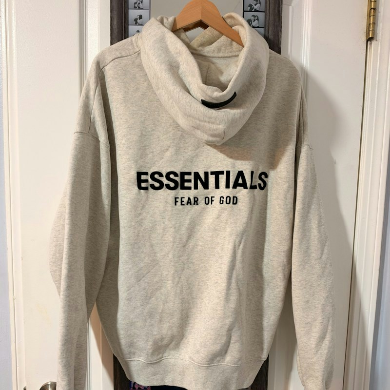 Fear of God Essentials Hoodie Dark Heather Oatmeal