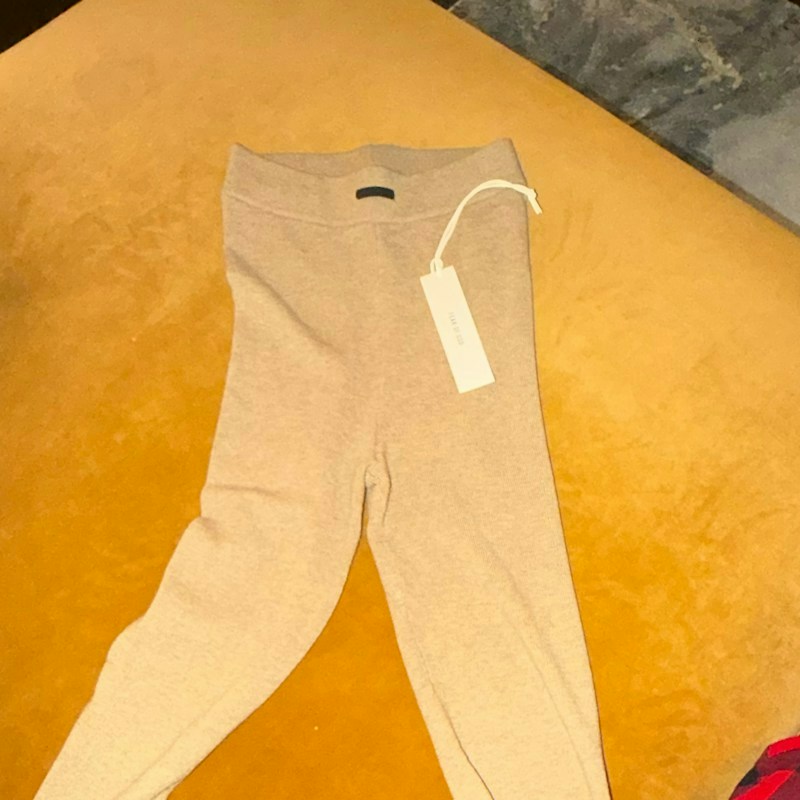 Fear of God Ribbed Knit Leggings Beige