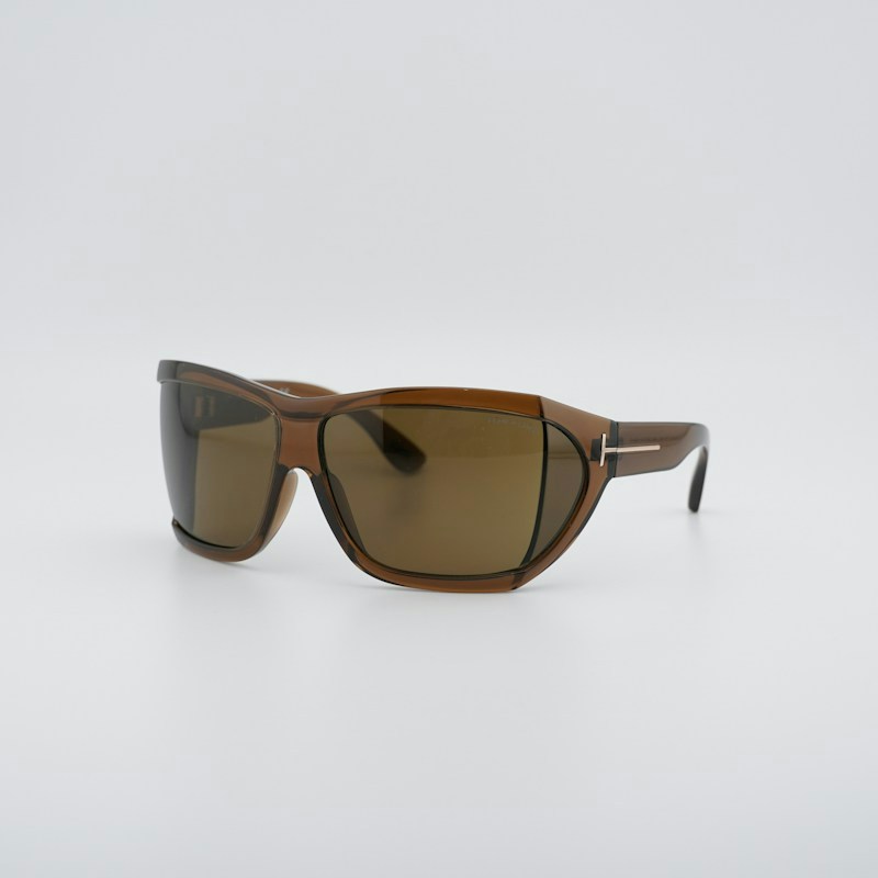 Tom Ford Sedgewick FT0402 48E Geometric Sunglasses Brown