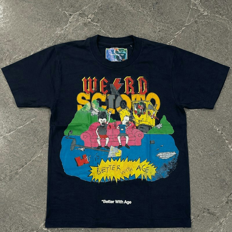 Camiseta estampada Better With Age Nerd Negra
