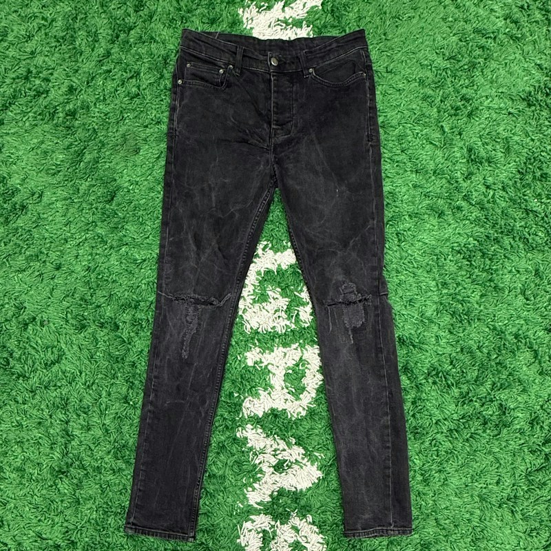 Ksubi Slim-Jeans im Distressed-Look Schwarz